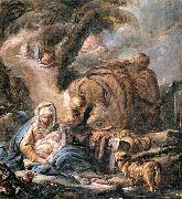 Jean-Baptiste Deshays The Flight into Egypt oil painting